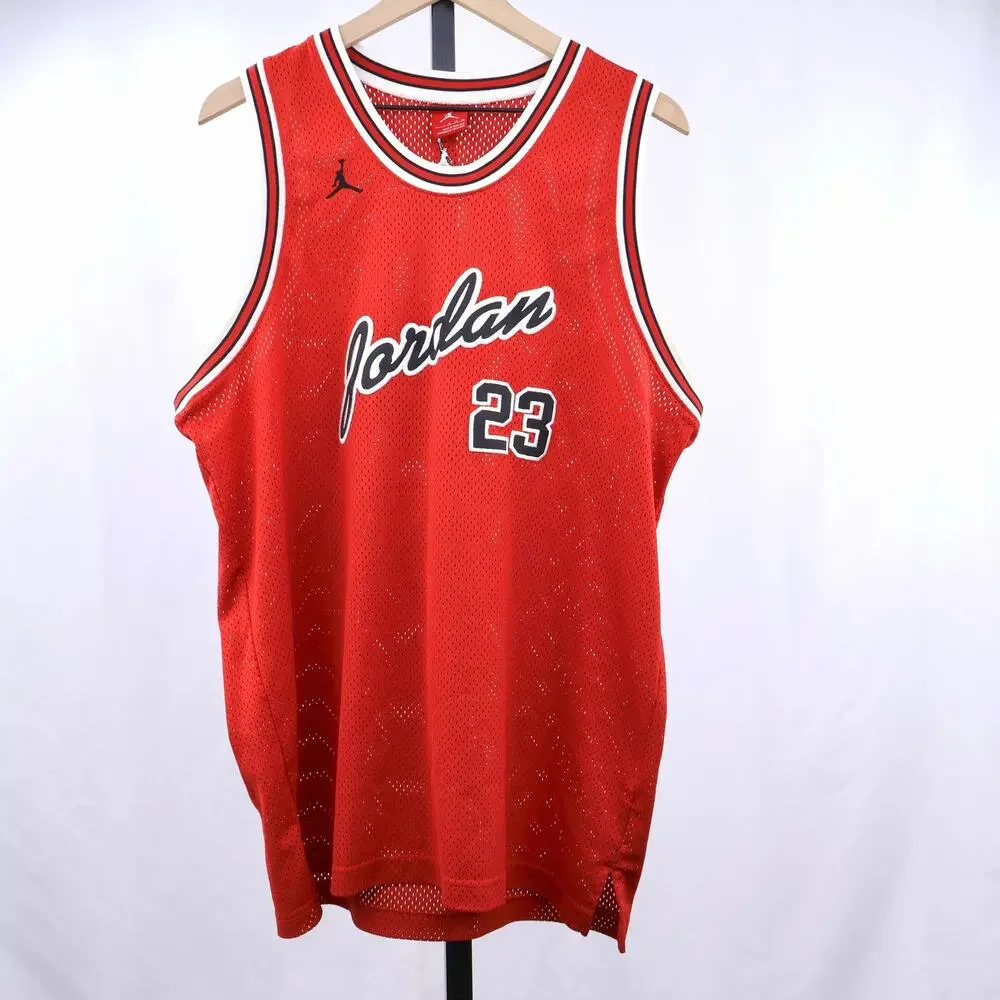 Vintage Michael Jordan #23 Red‎ Mesh Basketball Jersey Mens XL Jumpman Y2K